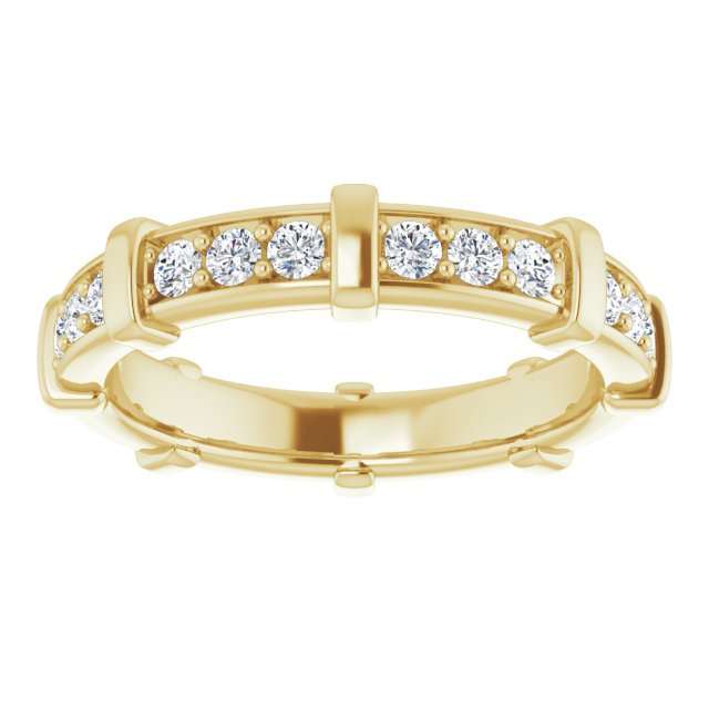 0.72 ct. Round Diamond Stackable Eternity Band-VIRABYANI